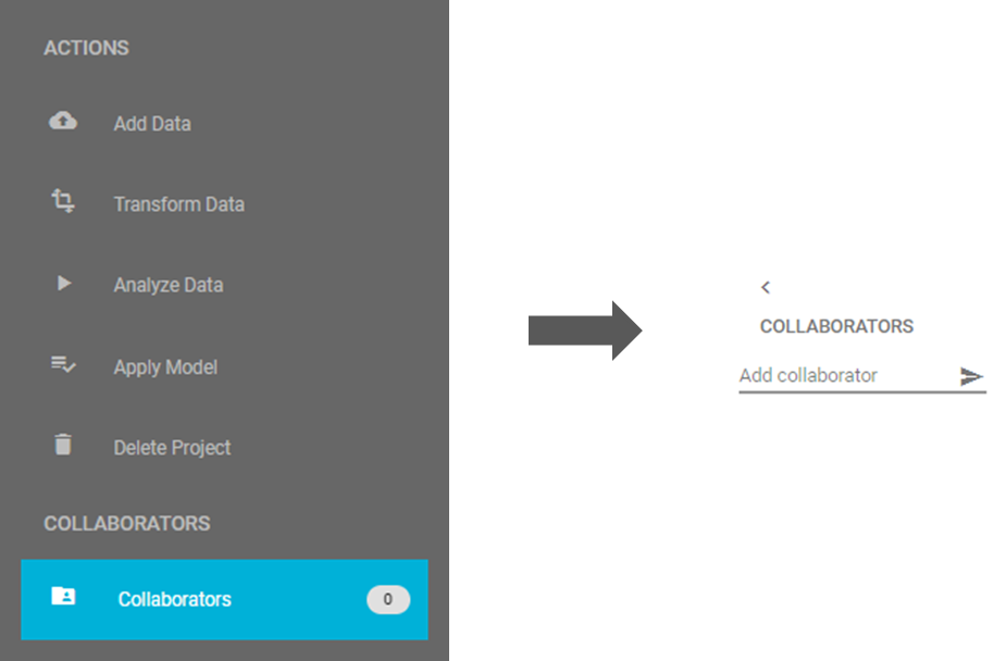 Invite a collaborator from within a project