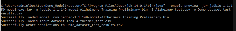 Applying the model on new data