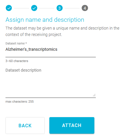 Assign name and description