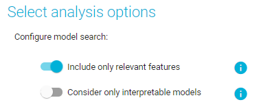 Configure model search