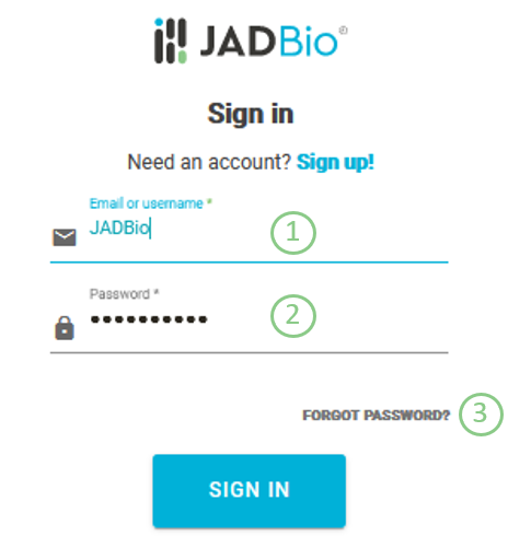 Sign in dialog