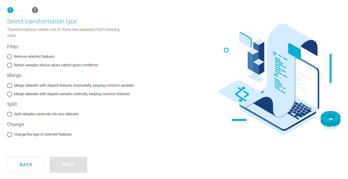 Transform menu
