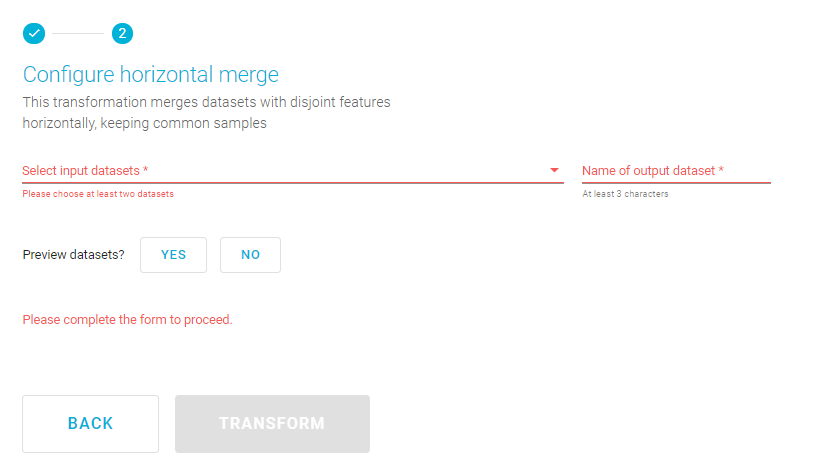 Merging transformation